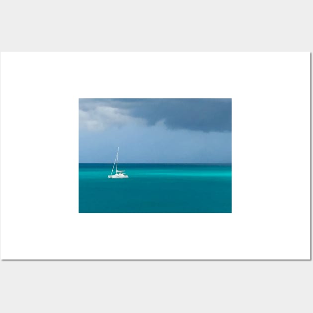 Catamaran in Antigua Wall Art by ephotocard